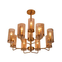 Modern Fashion Home Cognac Lustres Cristal Wedding Decoration Candle Chandelier